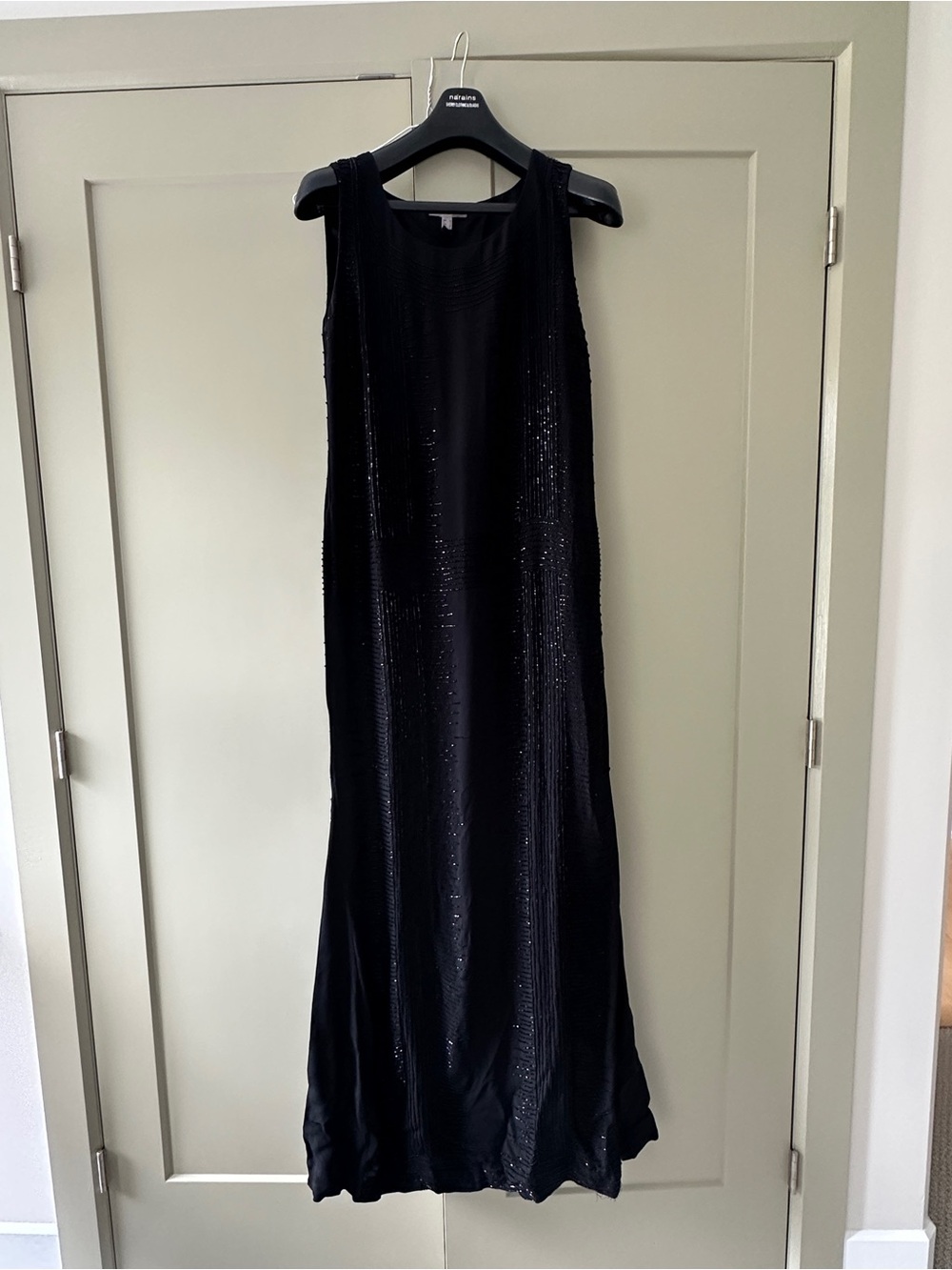 Mango Black Beaded Maxi Dress